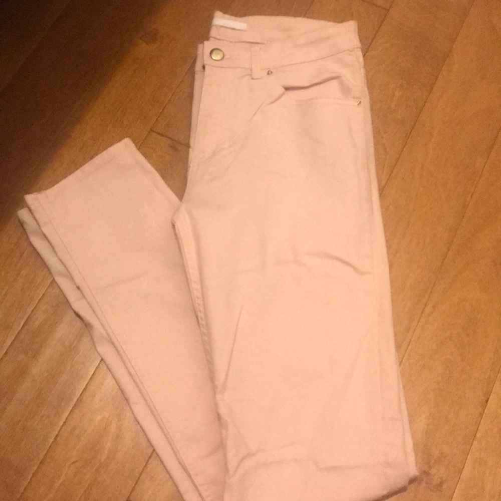 Light pink skinny jeans